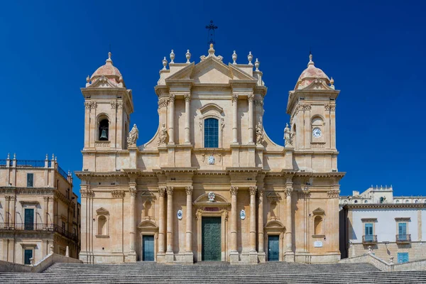 Kathedraal Van San Nicola Mira Het Centrum Van Noto Sicilië — Stockfoto