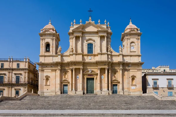 Kathedraal Van San Nicola Mira Het Centrum Van Noto Sicilië — Stockfoto