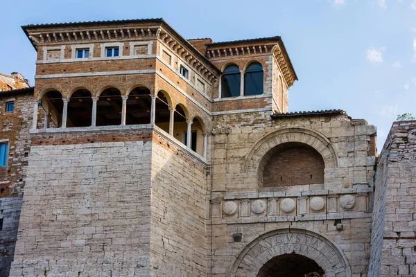 Arch Etrusken Augustus Arch Perugia Umbrië — Stockfoto