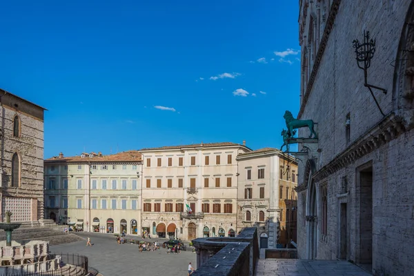 Perzië Italië Augustus 2017 Zicht Piazza Novembre Perugia Umbrië Italië — Stockfoto