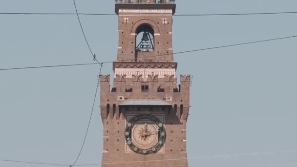 Castillo Milán Sforza Zoom — Vídeos de Stock