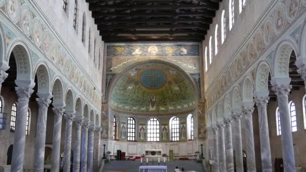2018 Ravenna Italy Aug2018 View Interior Santapollinare Classe Ravenna Emilia — 비디오