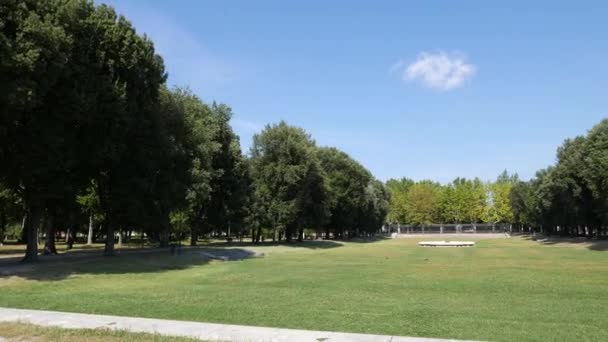 Jardins Públicos Por Detrás Basílica Santa Maria Porto Ravenna — Vídeo de Stock