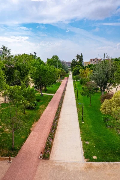 Jardim Turia Dos Maiores Parques Naturais Urbanos Espanha Espaço Verde — Fotografia de Stock