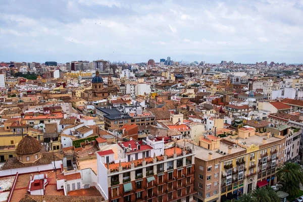 Panoramisch Uitzicht Stad Valencia Vanaf Toren Van Kathedraal Van Valencia — Stockfoto