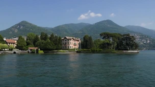 Case Ville Sul Lago Como Viste Dal Traghetto Italia — Video Stock