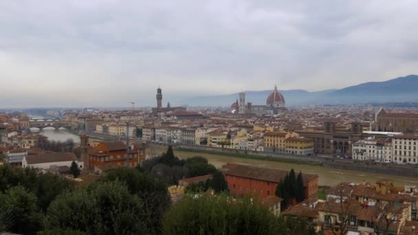 Панорамный Вид Флоренции Италия — стоковое видео