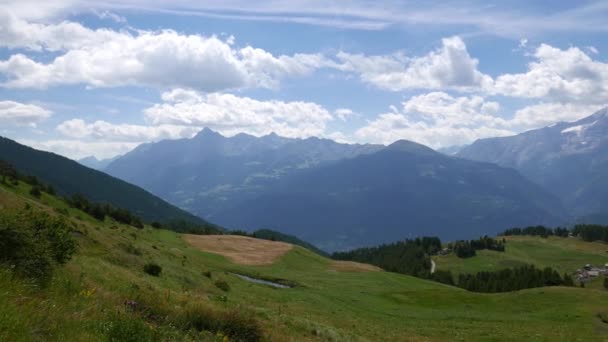 Peyzaj Valle Aosta Talya Video — Stok video