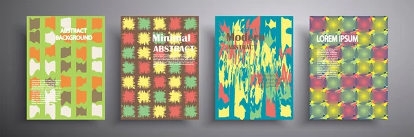 抽象ベクトル図 カラフルなモザイクカバーデザイン 将来の幾何学的デザイン パンフレット ポスター バナー チラシ カード用テンプレートのコレクション — ストックベクタ