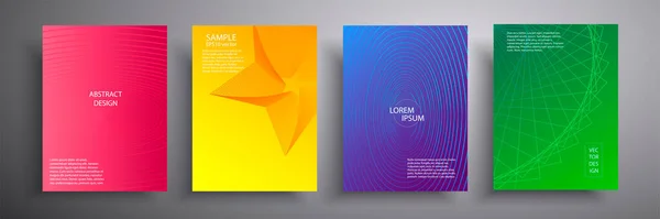 Grafik geometrik elementlerle renklendirilmiş bir kapağın soyut vektör çizimi. Broşürler, kapaklar, defterler, afişler, dergiler ve el ilanları için şablon, web siteleri için modern tasarım şablonu.