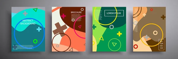 Abstrakte Cover Vektor Illustration Künftiges Geometrisches Design Sammlung Von Vorlagen — Stockvektor