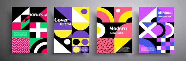 Retro grafik kapak tasarımı. Renkli geometrik vintage kompozisyon. Kapaklar, kuponlar, posterler, afişler ve afişler için başvurulabilir