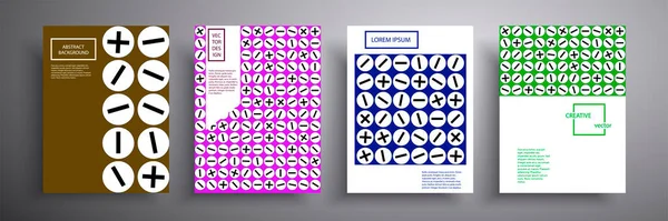 Abstrakcyjna Ilustracja Wektora Przyszły Projekt Geometryczny Kolekcja Szablonów Broszur Plakatów — Wektor stockowy