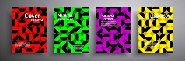 Grafik geometrik elementlerle kaplamaların soyut vektör illüstrasyonu. Broşürler, kapaklar, defterler, afişler, dergiler ve el ilanları için şablon, modern web sitesi şablonu tasarımı