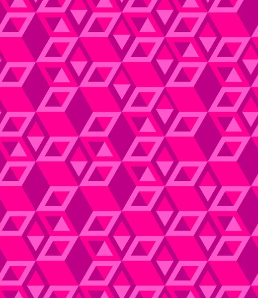 Абстрактный Шаблон Куба Редактируемом Векторном Формате Бесшовный Кубический Узор Розовый — стоковый вектор