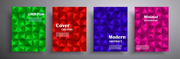 Абстрактная Векторная Иллюстрация Разноцветная Мозаичная Обложка Будущий Геометрический Дизайн Коллекция Лицензионные Стоковые Иллюстрации