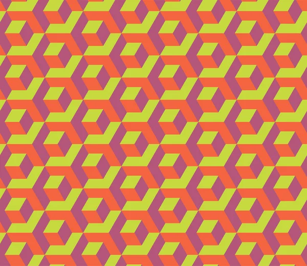 Kusursuz Küp Deseni. Soyut Gelecek Paketleme Arkaplanı. Vektör Normal 3d Doku. Modern Grafik Tasarımı.