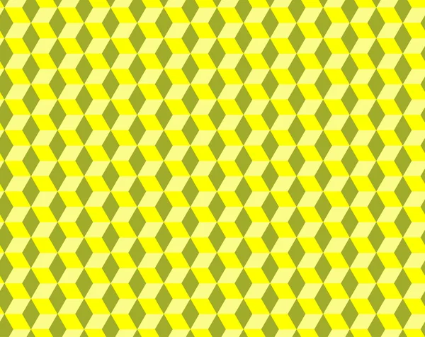 Modèle abstrait sans couture de cubes géométriques. Couleur jaune. Fond vectoriel 3D. Texture moderne élégante. — Image vectorielle