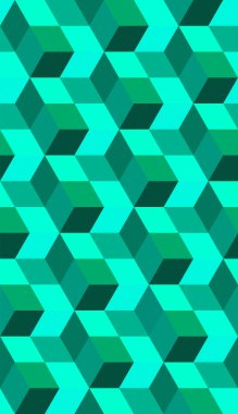 Soyut vektör küpü. Çok renkli küplerden sonsuz, pürüzsüz desen. Modern grafik tasarımı.