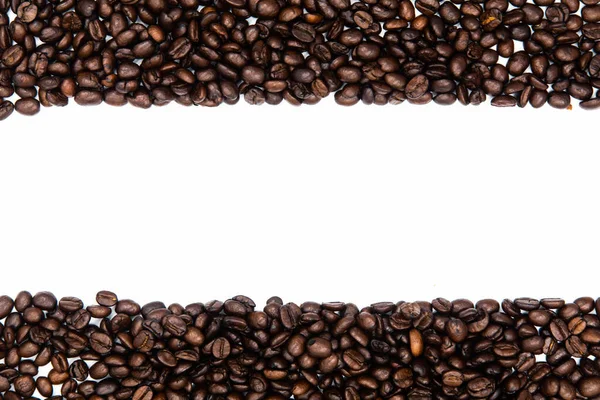 Gebratene Kaffeekörner Hintergrund Hohe Qualität Mit Platz Für Text — Stockfoto