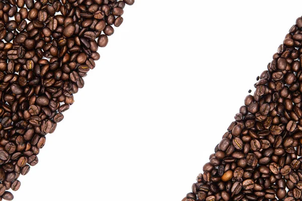 Gebakken Koffie Granen Achtergrond Hoge Kwaliteit Met Ruimte Voor Tekst — Stockfoto