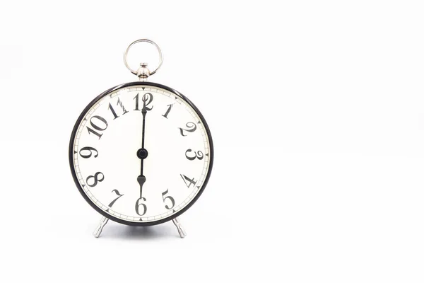 Vintage Classic Alarm Clock Isolated White Background Royalty Free Stock Images