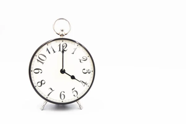 Vintage Classic Alarm Clock Isolated White Background Royalty Free Stock Images