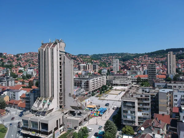 Sırbistan 'ın Uzice kentine insansız hava aracı bakışı