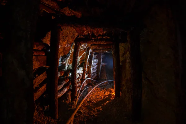 Túnel Abandonado Mina Cobre Serbia — Foto de Stock