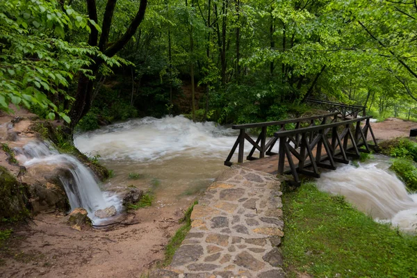 Der Park Des Wasserfalls Gostilje Serbien — Stockfoto