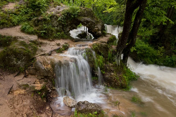 Sırbistan 'daki Gostilje şelalesinin parkı