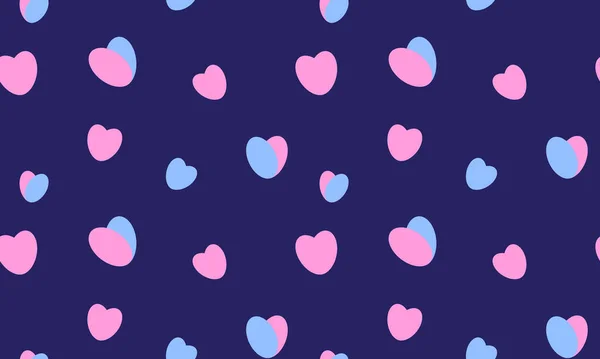 Nahtloses Muster Mehrfarbiger Stilisierter Herzen Muster Für Den Valentinstag Aus — Stockvektor