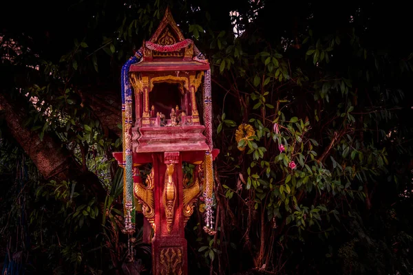 Spirit house and tree (joss house) protective spirit of a place in thailand