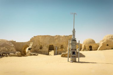 Tunus 'un Sahra Çölü' nde ünlü Star Wars filmi olarak kullanılan ikonik köy