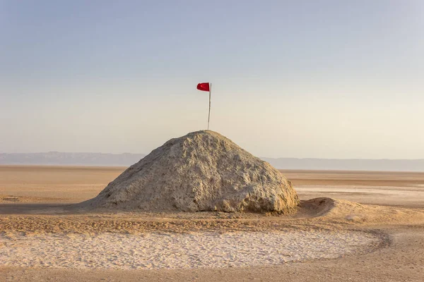 Чотт Эль Джерид Крупнейшее Соленое Озеро Пустыне Фара Тунисе Тунисский — стоковое фото