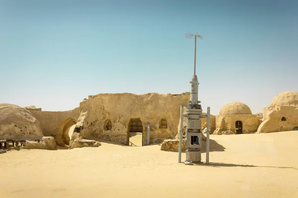 Iconic village used as famous Star Wars movie set in Sahara desert in Tunisia