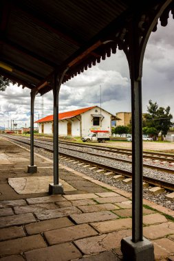 Estacion de Tren en Apan Desde Interior II clipart