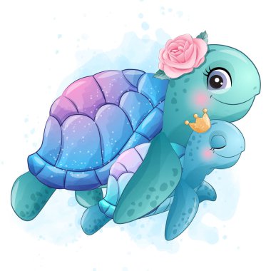 Download Mother Turtle Free Vector Eps Cdr Ai Svg Vector Illustration Graphic Art
