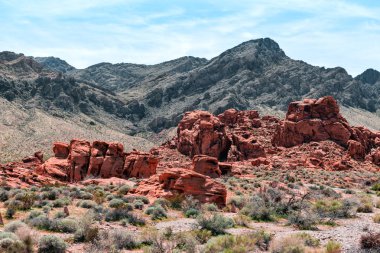 Kaya oluşumları Valley Of Fire State Park Güney Nevada, ABD, peyzaj