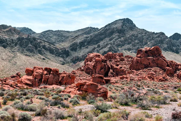 Paesaggio Formazioni Rocciose Valley Fire State Park Nel Nevada Meridionale — Foto Stock