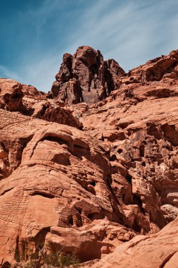 Valley Of Fire, dağ çölünde, Sothern Nevada, ABD, kum taşı oluşumu