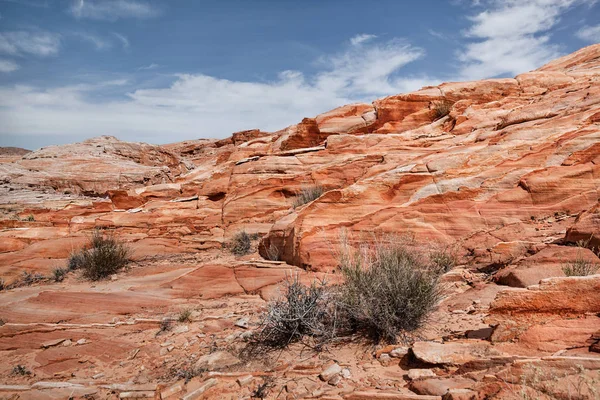 火谷州立公园沙漠中五颜六色的砂岩, — 图库照片