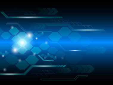 Vektör Soyut Teknoloji Şablonu arka planı. Yüksek teknoloji dijital fütüristik kavram.