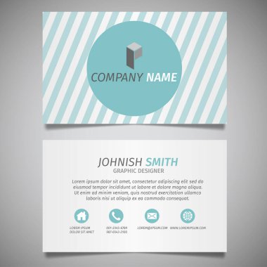 Modern yaratıcı kartvizit ve isim kartı, yatay basit temiz şablon vektör tasarımı, dikdörtgen boyutunda yerleşim.