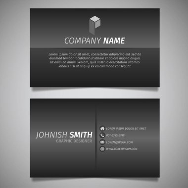 Modern yaratıcı kartvizit ve isim kartı, yatay basit temiz şablon vektör tasarımı, dikdörtgen boyutunda yerleşim.