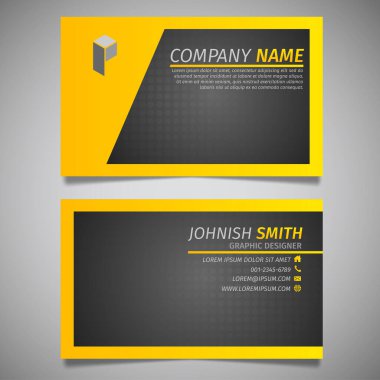 Modern yaratıcı kartvizit ve isim kartı, yatay basit temiz şablon vektör tasarımı, dikdörtgen boyutunda yerleşim.