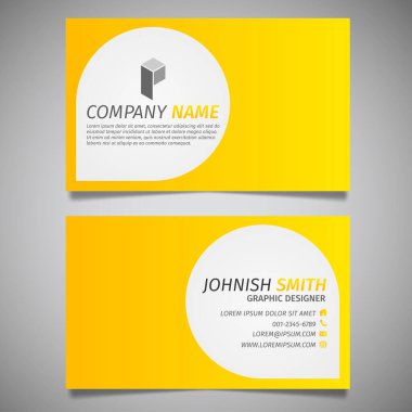 Modern yaratıcı kartvizit ve isim kartı, yatay basit temiz şablon vektör tasarımı, dikdörtgen boyutunda yerleşim.