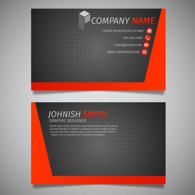 Modern yaratıcı kartvizit ve isim kartı, yatay basit temiz şablon vektör tasarımı, dikdörtgen boyutunda yerleşim.
