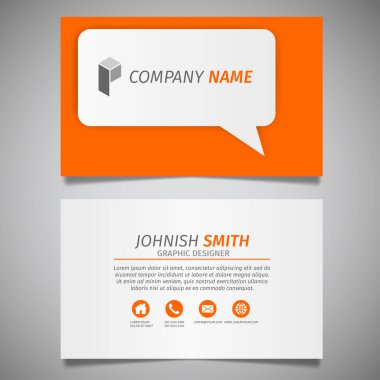 Modern yaratıcı kartvizit ve isim kartı, yatay basit temiz şablon vektör tasarımı, dikdörtgen boyutunda yerleşim.