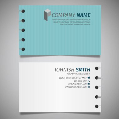 Modern yaratıcı kartvizit ve isim kartı, yatay basit temiz şablon vektör tasarımı, dikdörtgen boyutunda yerleşim.